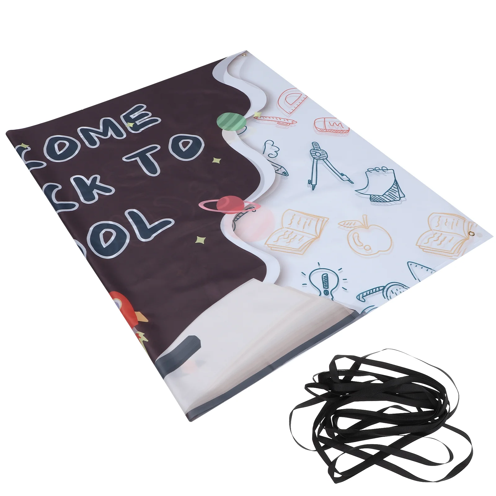 

Front Door Decor School Season Background Scene Backdrop Welcome Banner Student Hanging Polyester Layout Ornament Party