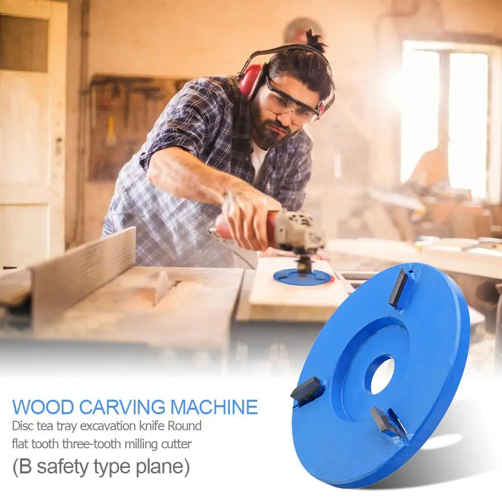 

Woodworking Blade Tea Tray Round/Flat Teeth Blade Wood Disc Carving Corner 16mm Aperture Angle Grinde Tool for Household Supplie