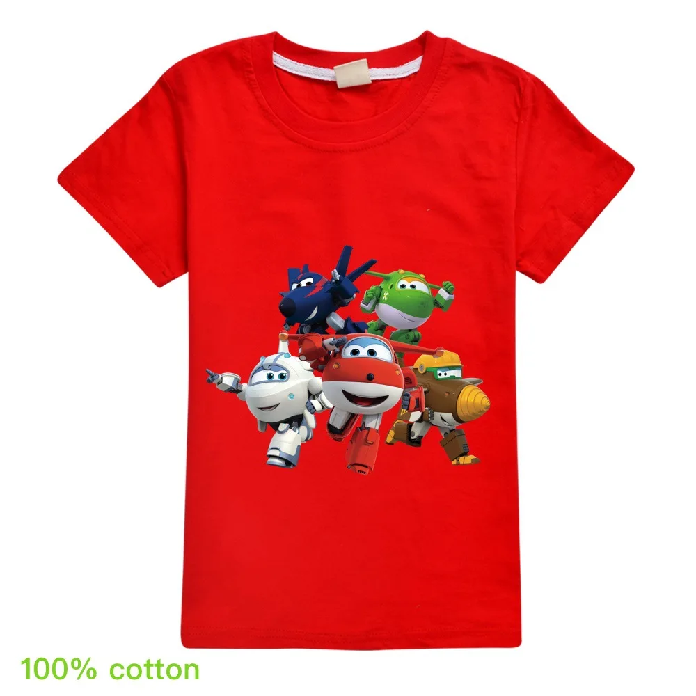 

Girls Graphic Tee Cotton Short-sleeved T-shirts Super wings Kids Clothes Teenage Boys Summer Princess T Shirt 2-16Y Toddler Top