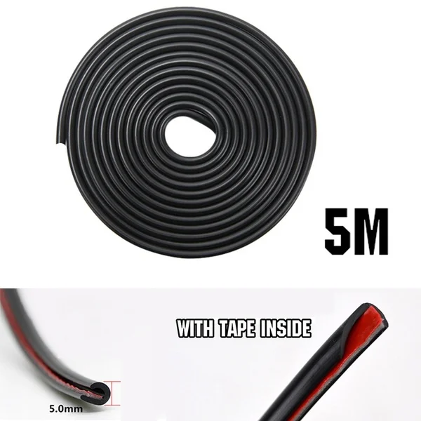 

5M Car Door Protector U Type Universal Car Door Edge Guards Strip Rubber Moulding Sealing Scratch Protector Strip for Auto