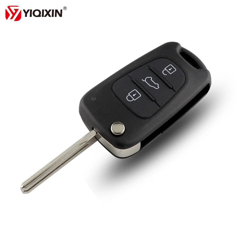 

YIQIXIN Remote Key Housing For Hyundai Avante I20 I30 IX35 Car Key Shell Fob Cover Case For Kia Rio3 Uncut Blade 3 Button NoLogo