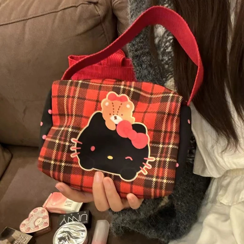 Sanrio Kawaii аниме милая универсальная косметичка Hello Kitty новая портативная ручная