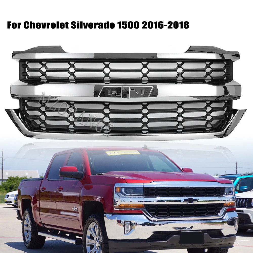 

Передний бампер, решетка радиатора, Накладка для Chevrolet Silverado 1500 2016 2017 2018, аксессуары для внешних деталей автомобиля