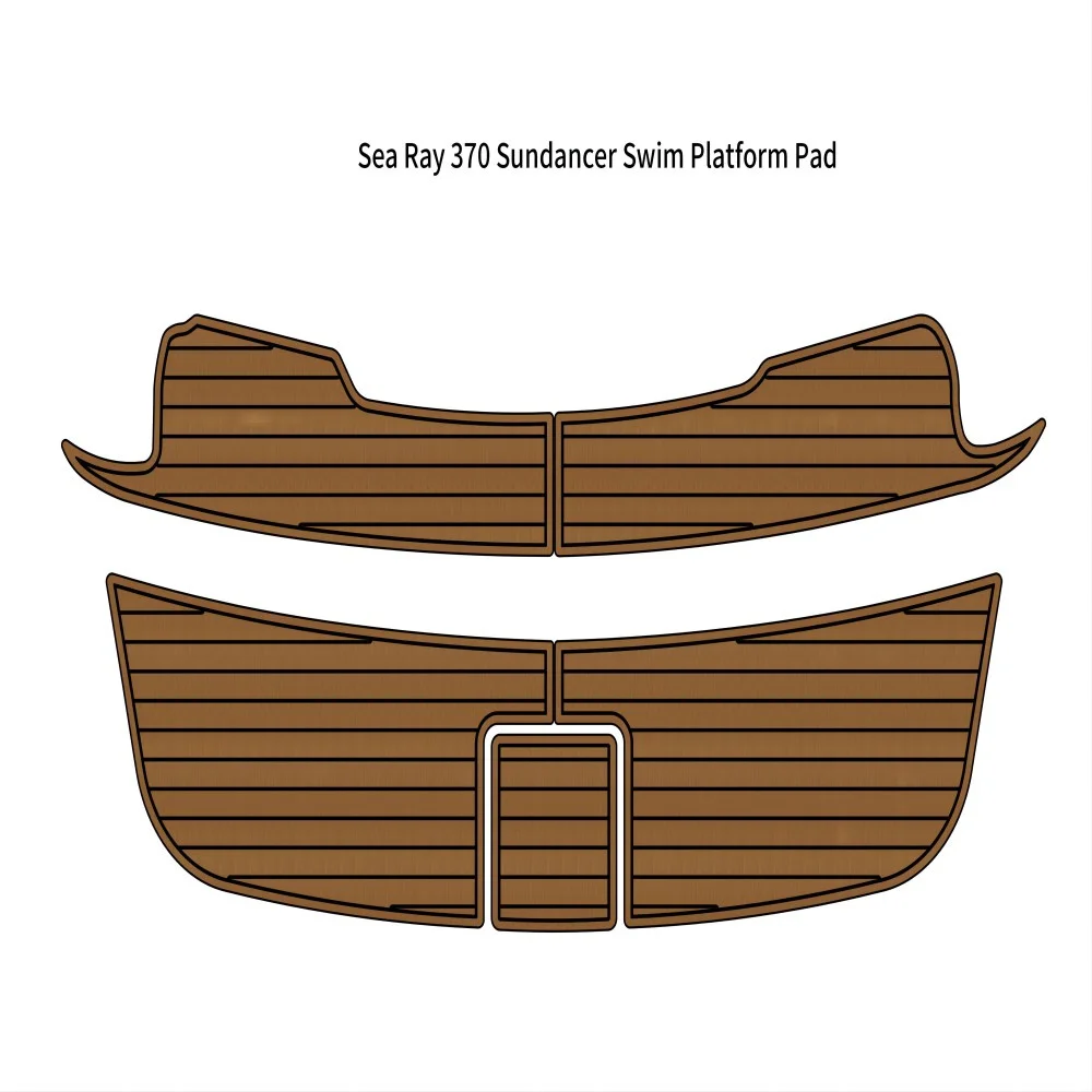 Sea Ray 370 Sundancer Swim Platform Pad Boat EVA Foam Faux Teak Deck Напольный коврик Клейкая подкладка SeaDek Пол