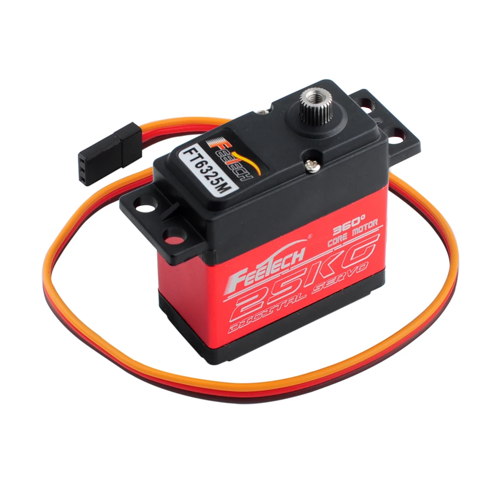 FT6325M Магнитный цифровой серводвигатель Стальная шестерня 25 кг 360 градусов 7 4 В с