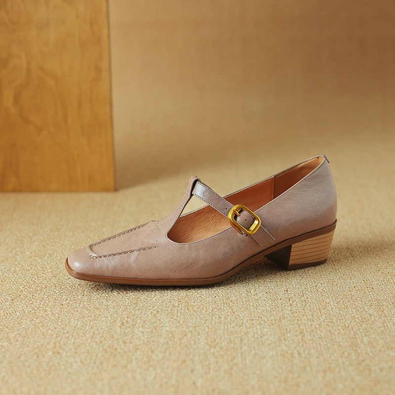 Туфли-лодочки женские из натуральной кожи элегантная повседневная модная обувь