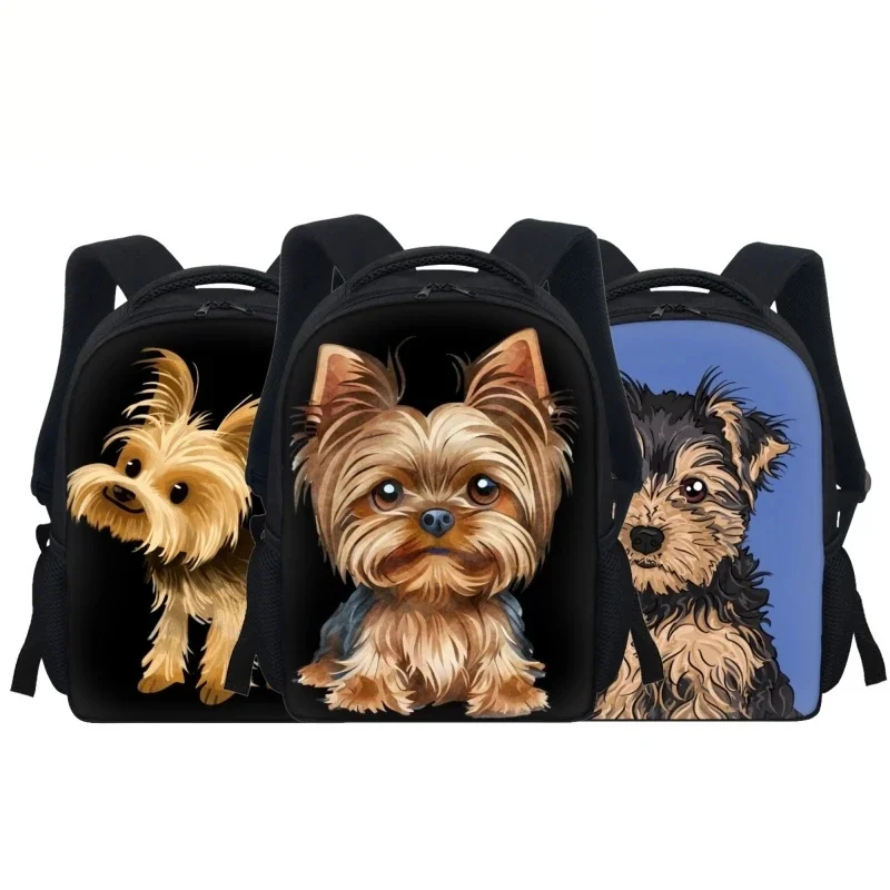 

Cute Yorkshire Terrier Printed Small Children School Bags Back to School Kids Bookbags Casual 12 Inch Backpacks for Baby Mochila