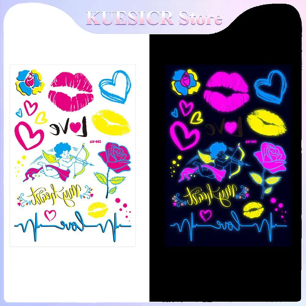 Современные минималистичные флуоресцентные романтические граффити временная