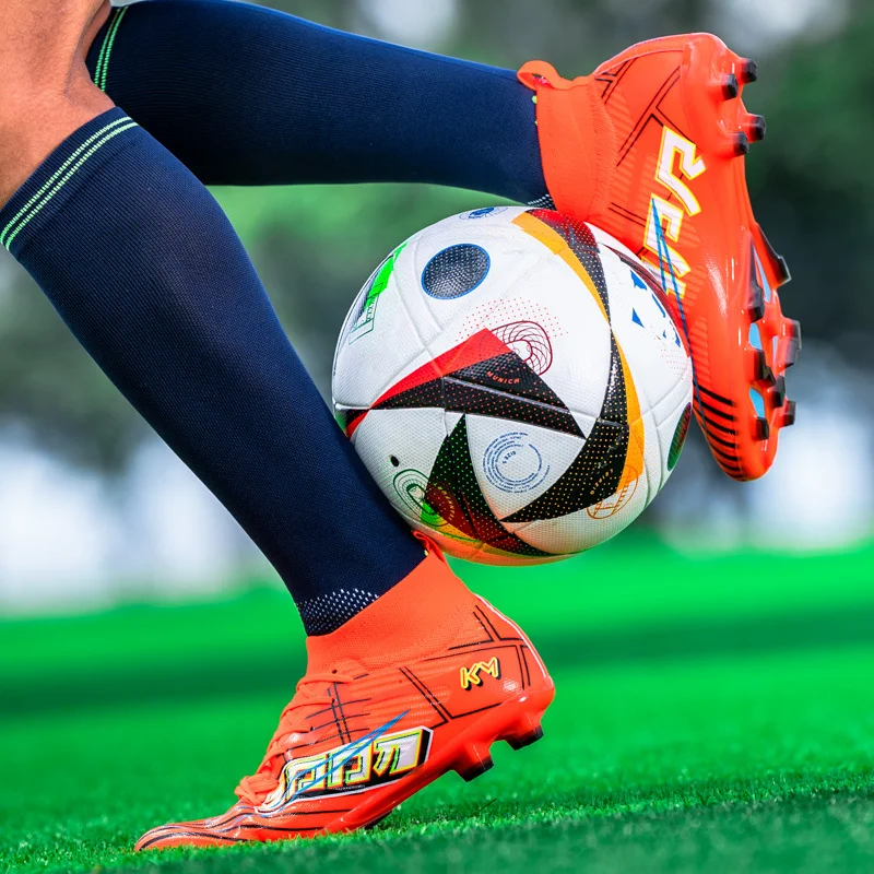 Оригинальная профессиональная обувь для футбола мужские модные оранжевые носки