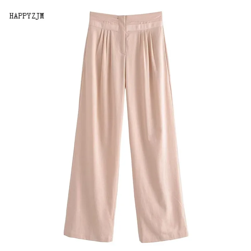 

2023 New Women Linen Blend Pleated Pants Summer Fashion Comfortable Cool Versatile Elegant High Street Pants