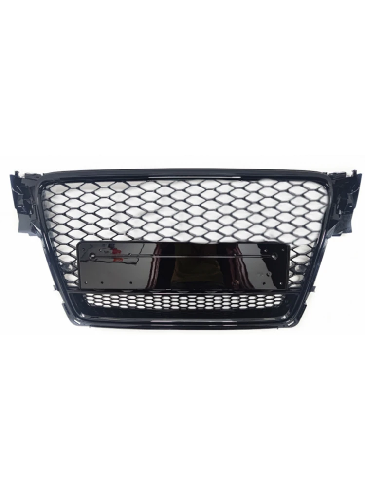 

Передняя Спортивная Шестигранная сетчатая решетка с сотовой блендой глянцевый черный для Audi A4/S4 B8 2009 2010 2011 2012 для RS4 стиль для Quattro стиль