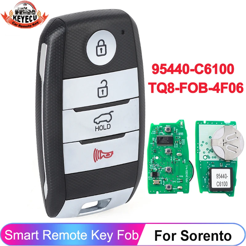 KEYECU 4 кнопки 95440-C6100 для KIA Sorento 2019 2020 FCC ID: TQ8-FOB-4F06 Smart Remote 433 МГц ID47 чип брелок без