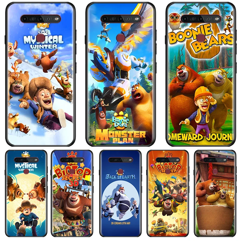 

Cartoon Boonie Bears Cover LG K92 K42 K22 K71 K61 K51S K41S K30 K20 2019 Q60 V60 V50 S V40 V30 G8 Black Phone Case