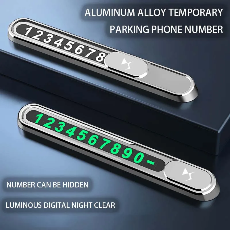 Автомобильная временная парковочная табличка с номером телефона металлическая