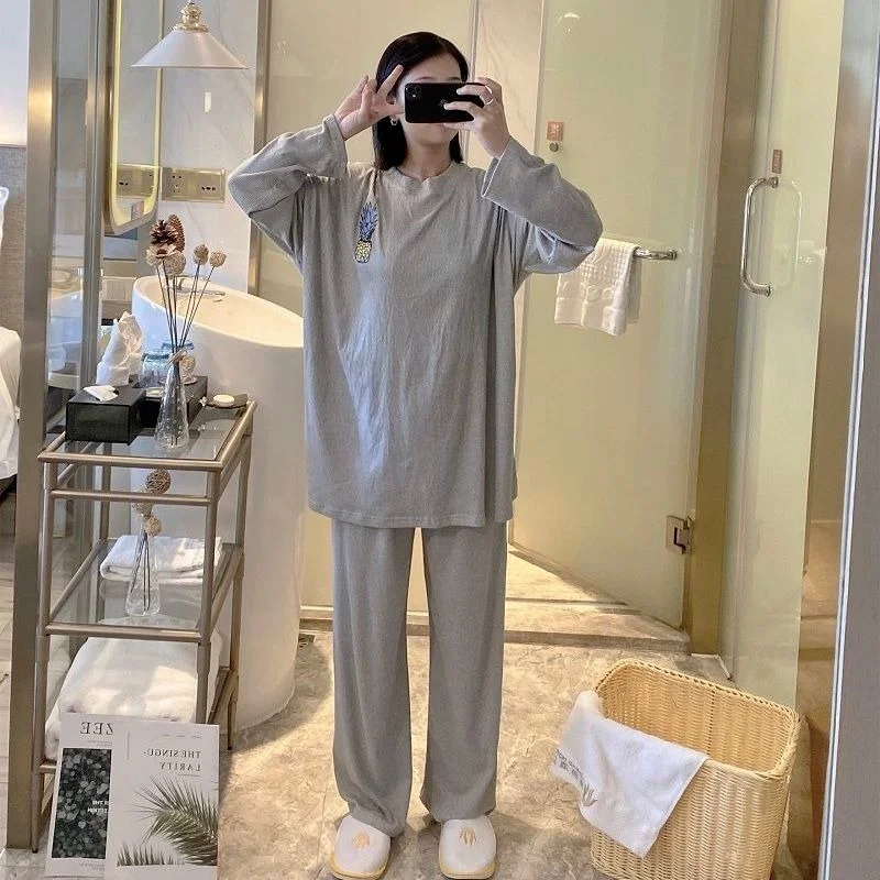 QWEEK Women's Summer Large Size Set Suits with Shorts Pajamas Comfortable and Loose Cartoon Print Pijamas Pyjamas Sleepwear Cute