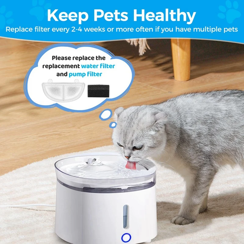 9 шт. детали фильтра для фонтана кошек фильтр домашних животных WF20/CF20