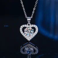 s925 silver love mossan pendant necklace female classic diamond setting fashion design clavicle chain trend
