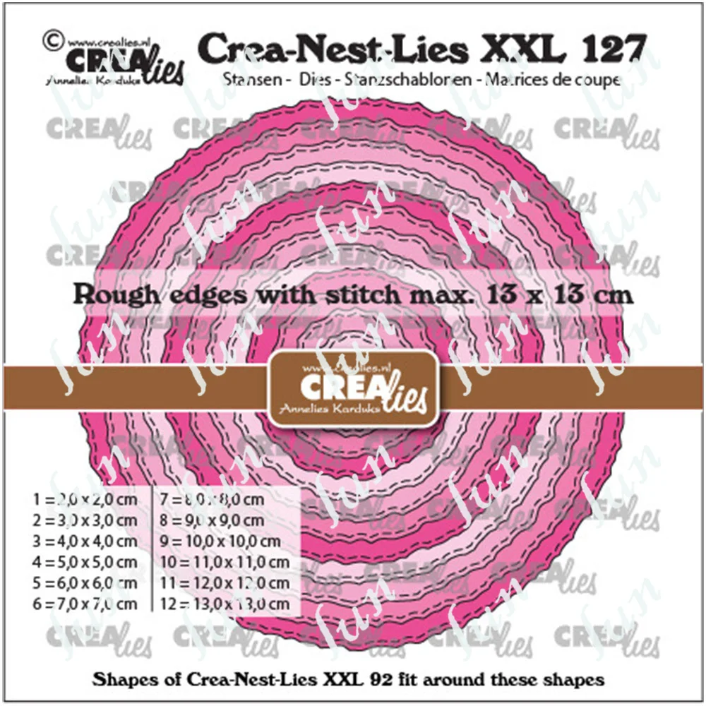 

Circles Rough Edges Stitchlines Metal Cut Dies for Diy Scrapbooking Maker Photo Album Template Handmade Decor Crafts Cut Stencil