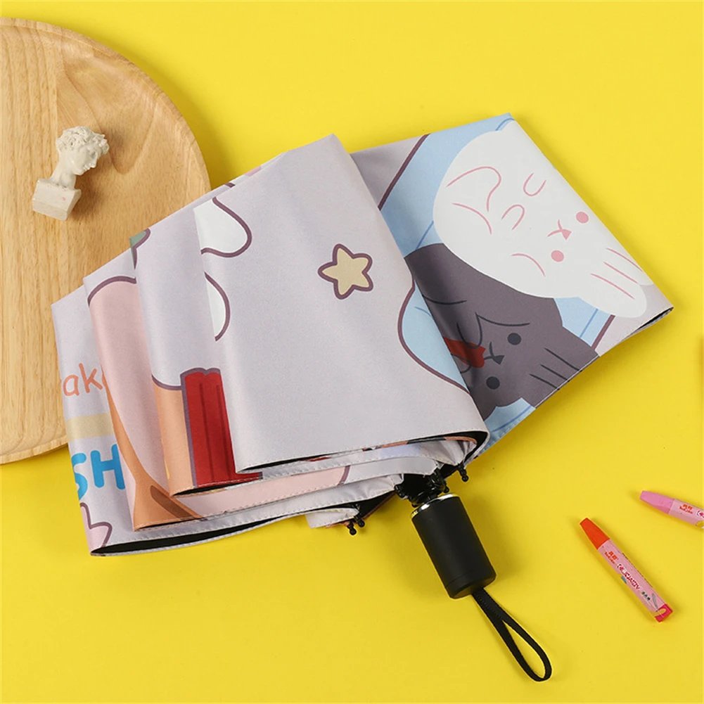 Простые милые зонты с кошками и щенками ударопрочная ткань мультяшный стиль