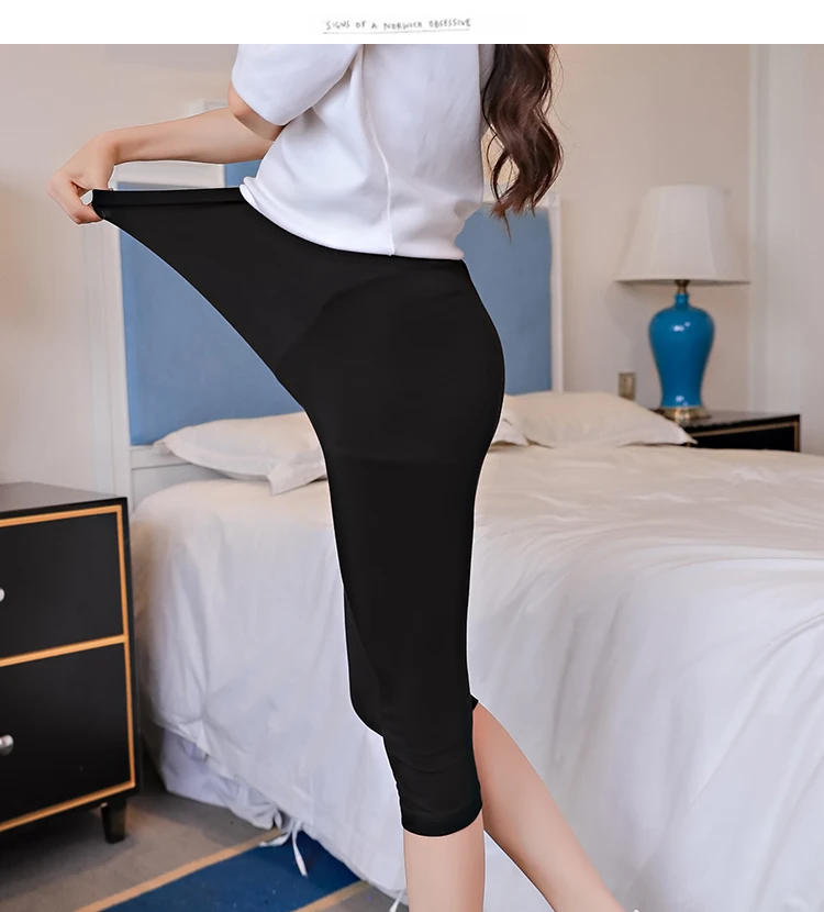 032 # летние тонкие модальные короткие брюки для беременных капри живота леггинсы