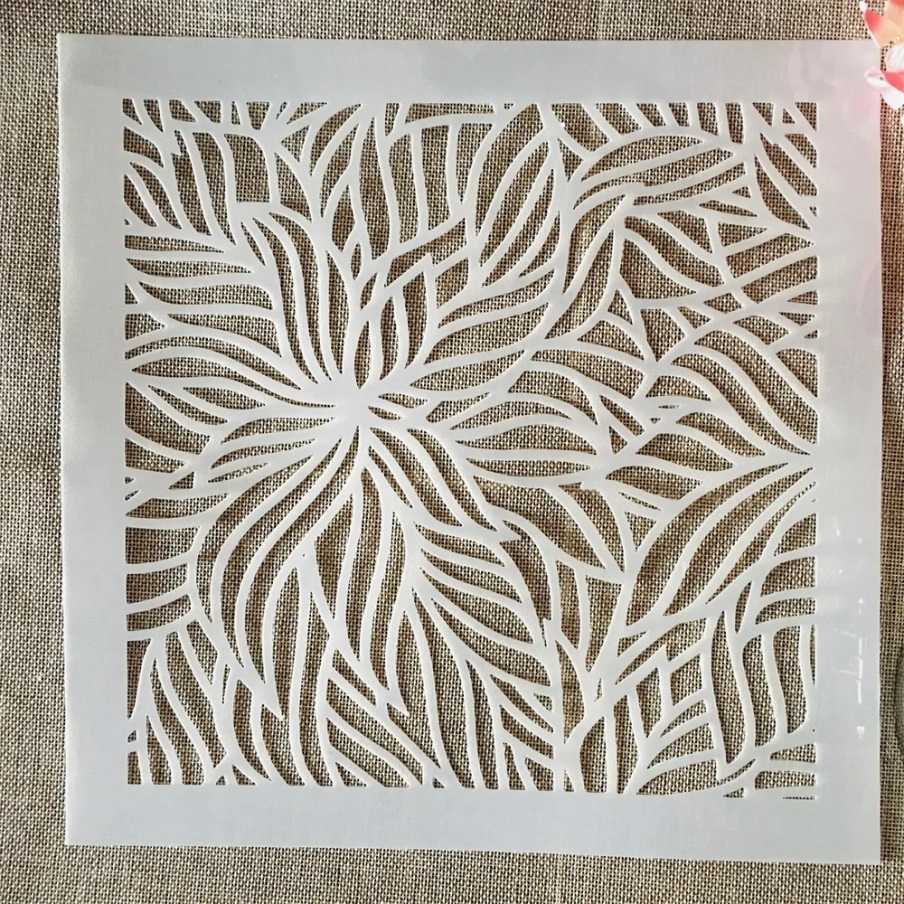 

30*30cm Leaves Hollow Texture DIY Layering Stencils Wall Painting Scrapbook Coloring Embossing Album Decorative Template