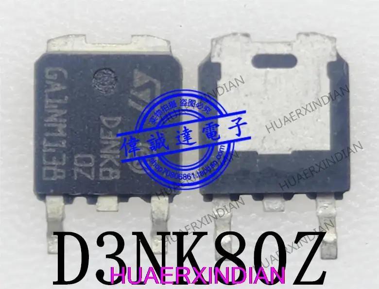

New Original STD3NK80ZT4 D3NK80Z D3NK8 N, 2.5 A 800V TO-252