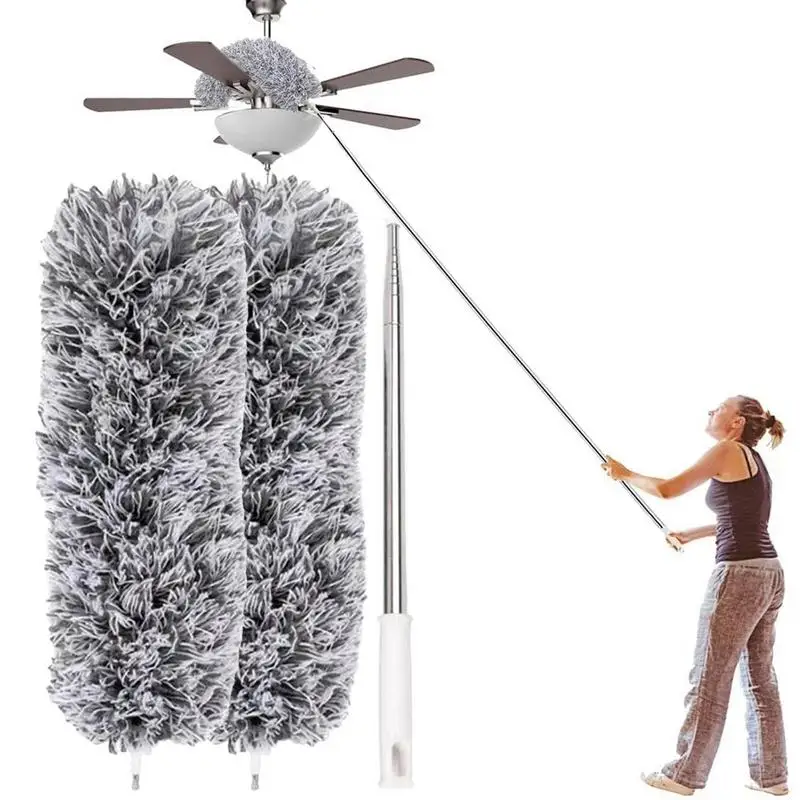 

Telescopic Cleaning Duster Brush Extended Long Crevice Spider Web Microfiber Brushes Bendable Household Dust Clean Remover