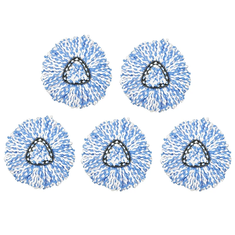 

5PCS For Vileda O-Cedar Swivel Triangular Mop Microfiber Mop Head Accessories Cleaning Replacement Spare Parts Mop Cloth