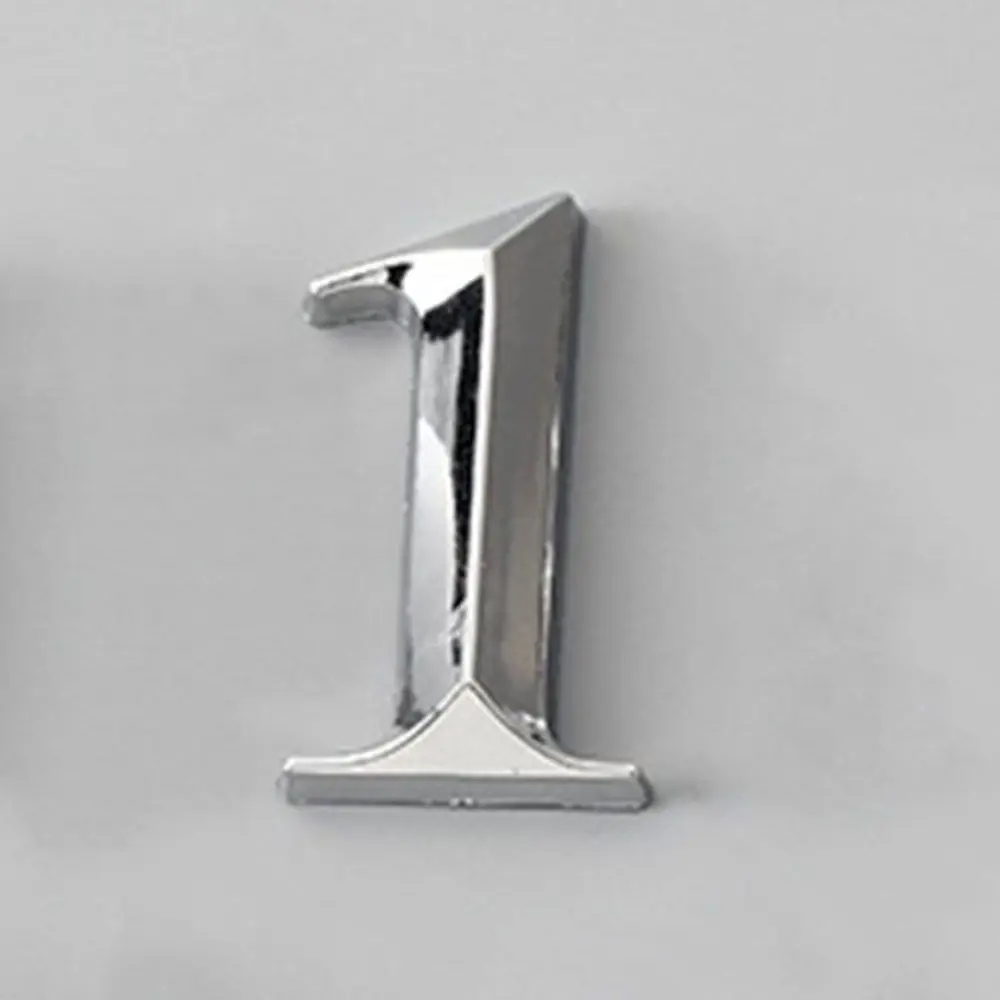 

Наклейки 3D с цифрами для дома серебристые