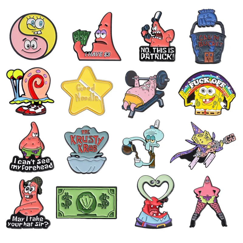 Креативная эмалированная булавка с героями мультфильмов Капитан Евгений Х.