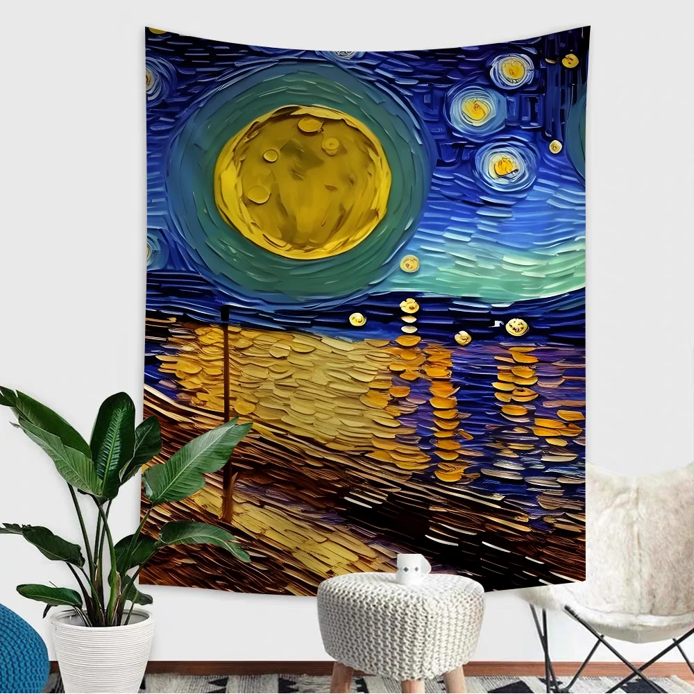 Гобелен из аниме Ван Гога подвесной Таро хиппи Фотофон настенные подвесные листы