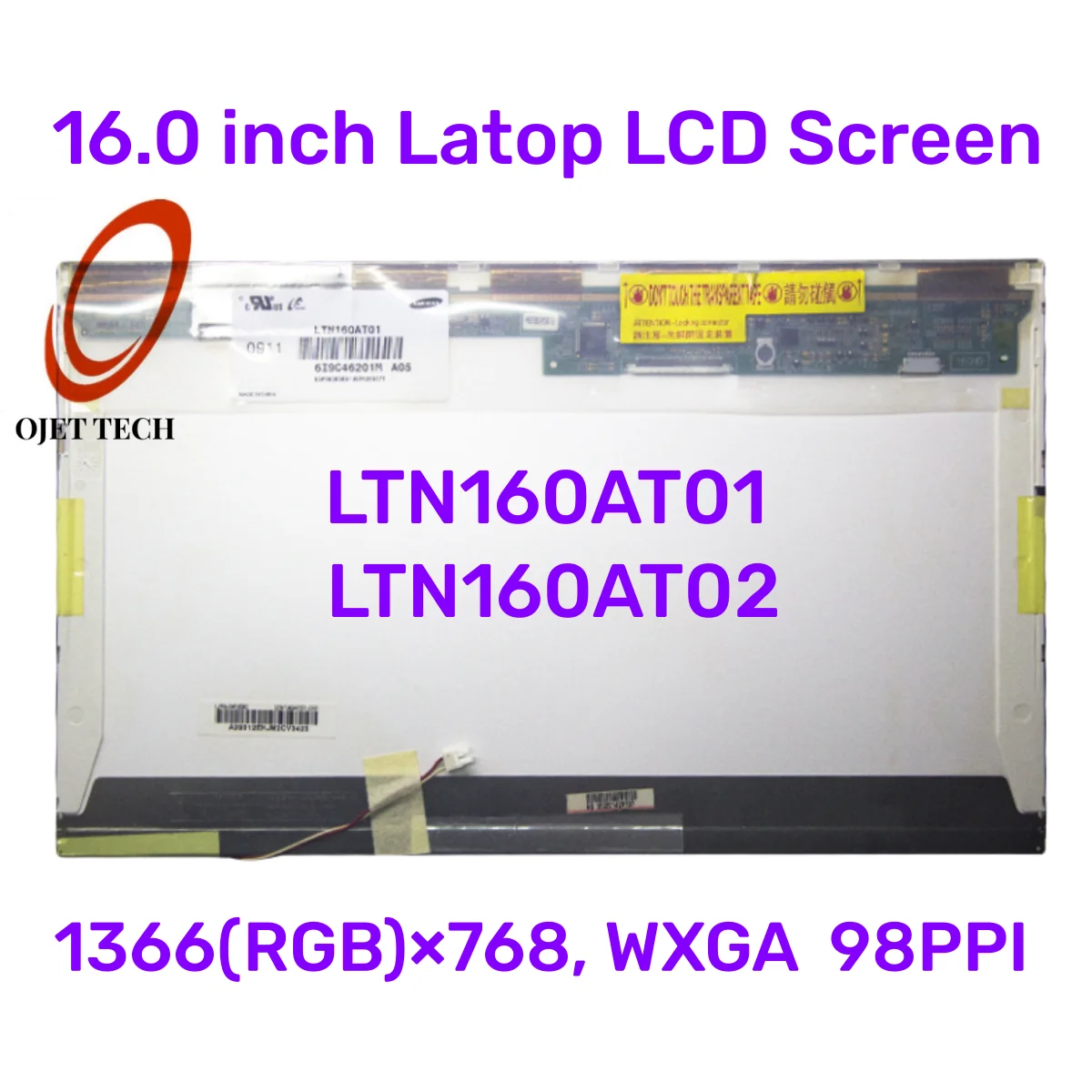 16-дюймовая ЖК-панель LTN160AT01 подходит для LTN160AT02 для ACER ASPIRE 6920G 6930G 6935G HD 1366x768 30pins LVDS