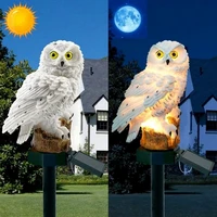 led owl solar lamp garden lights outdoor solar light owl animal pixie lawn lamps ornament waterproof lamp unique solar lights