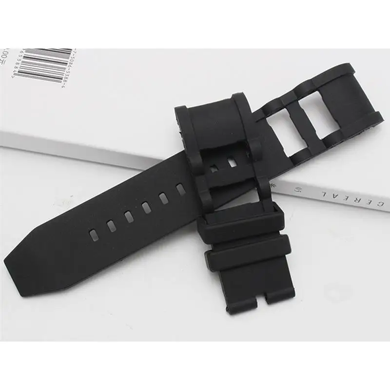 26mm Black Comfortable Silicone Watch Strap Replacement Smart Bracelet for Invicta Watchband Waterproof Sports Silica Belt