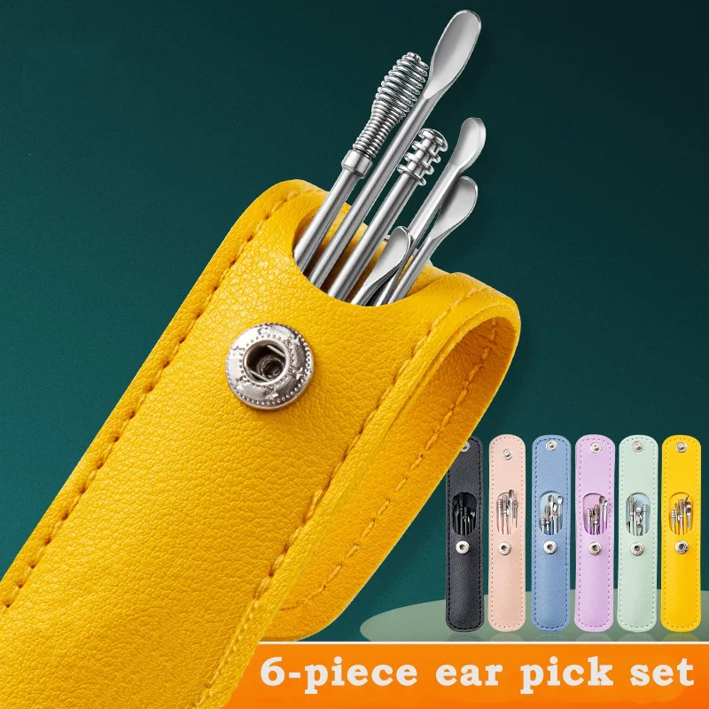 

Удалитель ушной серы из нержавеющей стали, 6 шт./комплект