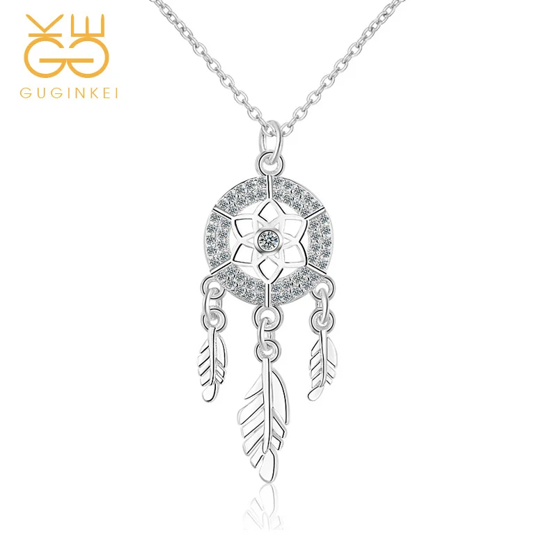 

Минималистичное дизайнерское ожерелье GUGINKEI для женщин, свадебные ювелирные изделия для помолвки, ожерелье из стерлингового серебра 925 проб...