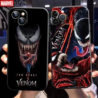 venom spiderman deadpool for apple iphone 13 12 11 pro 12 13 mini x xr xs max 5 6 6s 7 8 plus se2020 phone case funda black