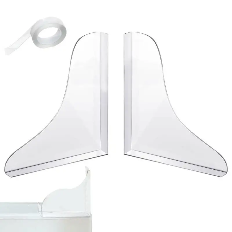 

Bathtub Shower Splash Guard 2Pcs Thickened Bathroom Bath Tub Splash Guards Bath Corner Water Splash Guard To Keep Water In