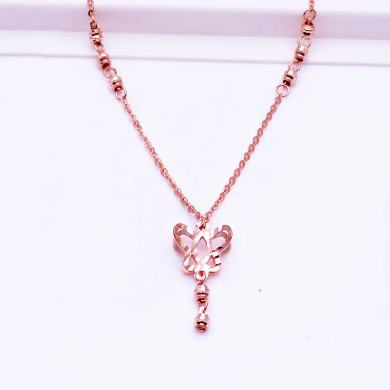 

Женское Ожерелье с бабочкой, элегантное ожерелье из розового золота 14 к с покрытием из фиолетового золота 585 пробы, романтичное ажурное диза...