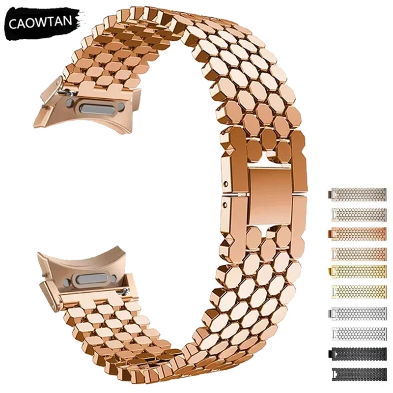 

22mm Stainless Steel Strap for Samsung Galaxy 6 5 4 44mm 40mm Band Reticulate Flake Classic 43mm 47mm 42 46mm 5Pro 45mm Bracelet