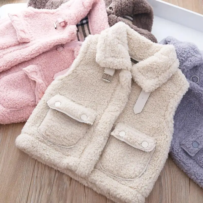 

Girl Warm Vest Kids Sleeveless Waistcoat Children's Vest New 2022 Boys' Cashmere Baby Clothing Warm Top For 2-8 Years Boy
