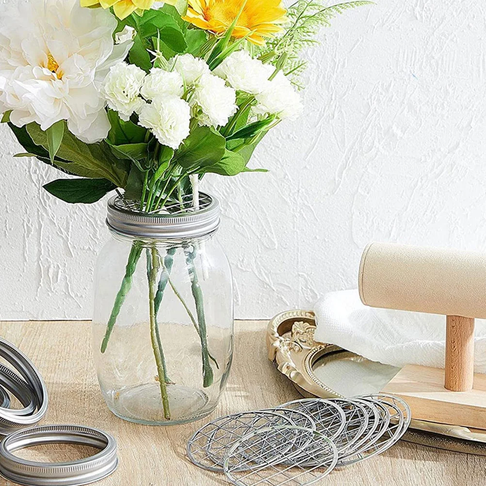 10 шт. сетчатый лист для банок Mason красивый держатель металлическая цветочная