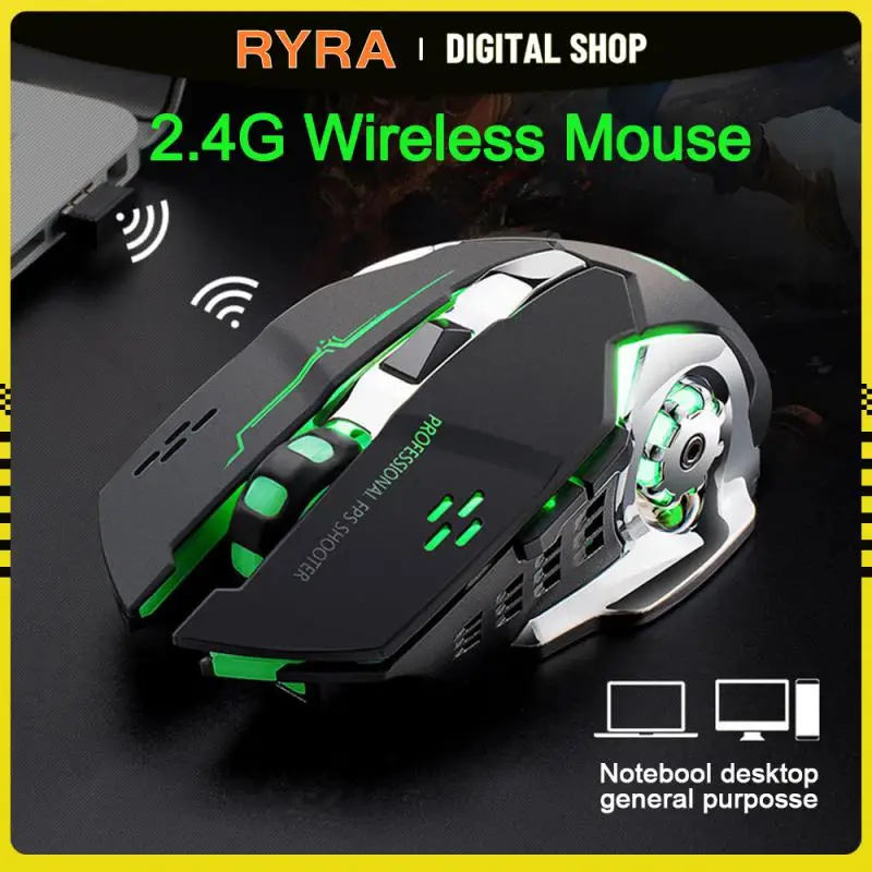 

Мышь Компьютерная RYRA игровая, 2400DPI, 2,4 ГГц, USB