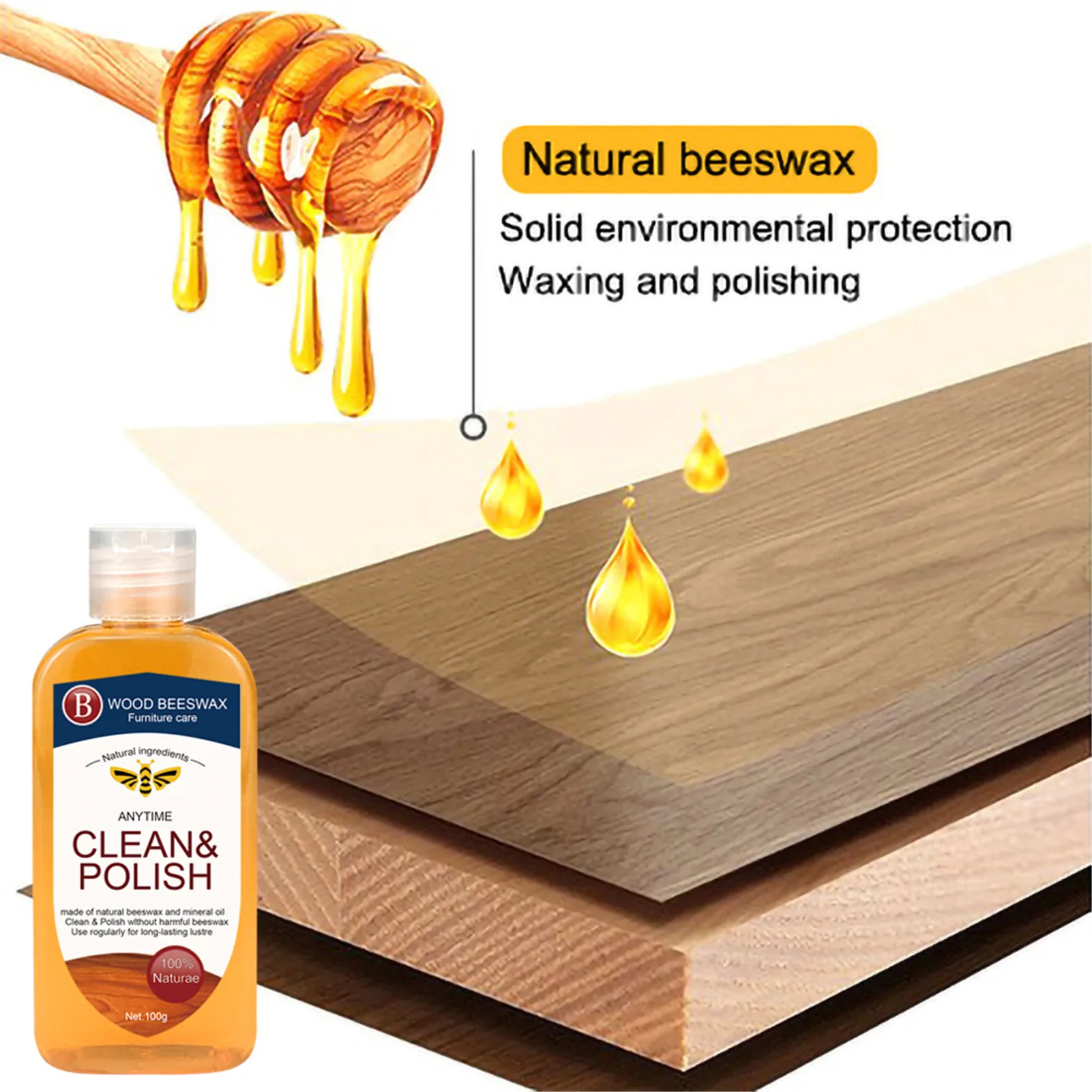 

100g Wood Seasoning Beewax Natural Beewax Traditional Wood Wax Multipurpose Beeswax Furniture Polish for Wood Polish Furniture