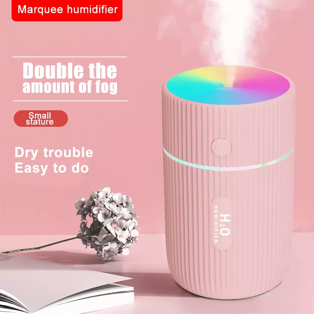 

NEW2023 Mini Ultrasonic Diffuser Portable Usb Air Humidifier Purifier For Home Office Rainbow Gradient Led Light Xiomi Aroma Dif