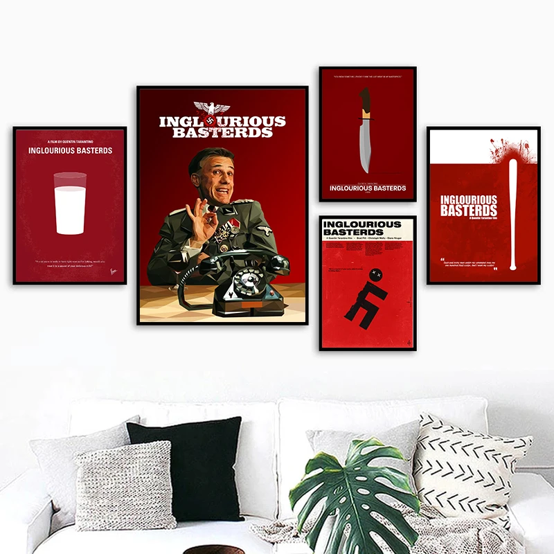 Постер Фильма Бесславные Ублюдки Печать На Холсте - Вертикальный Прямоугольник