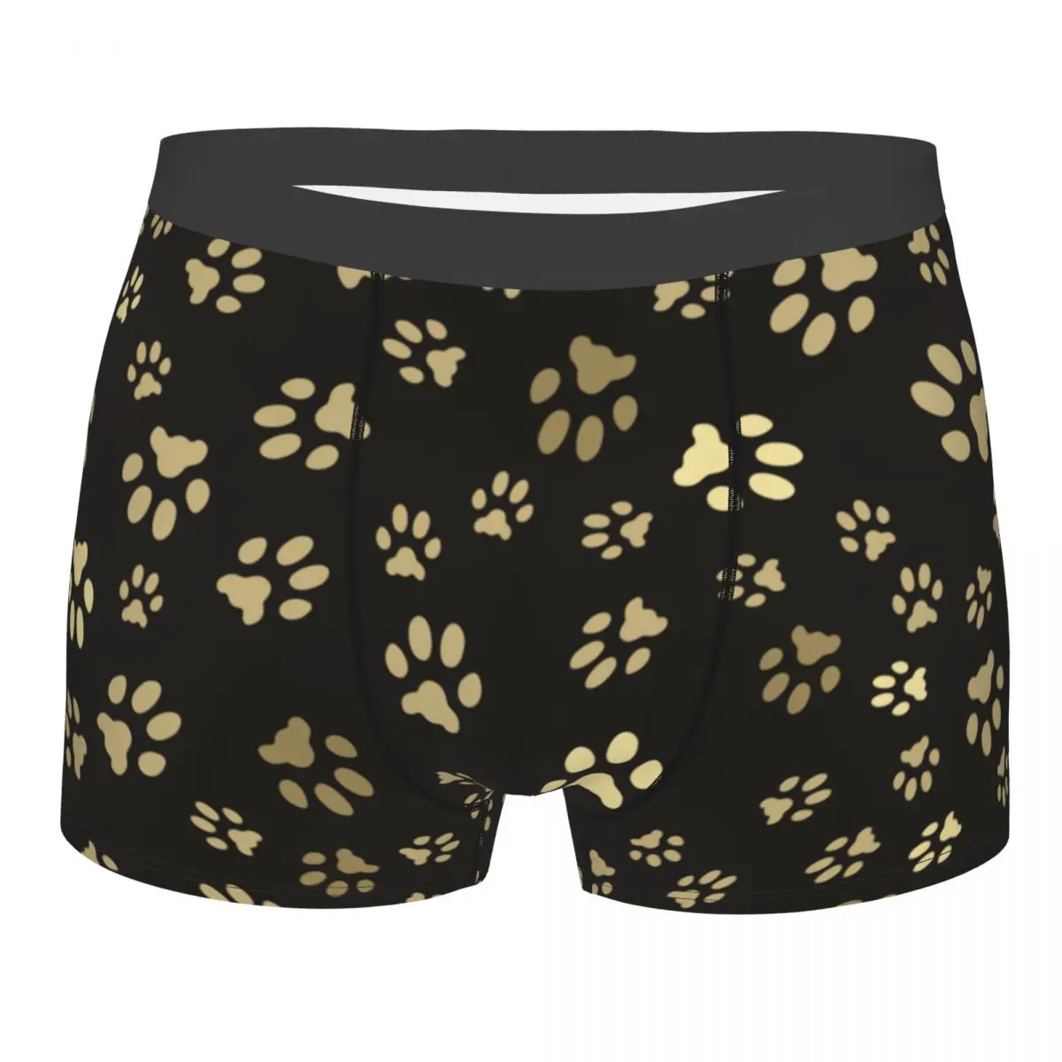 

Men Gold Cat Dog Paw Boxer Briefs Shorts Panties Soft Underwear Homme Novelty S-XXL Underpants