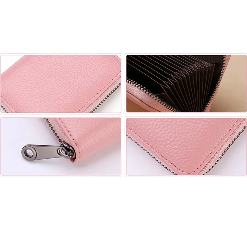 Excellent First Layer Cow Leather Card Holder Genuine Leather Card Bags For Credit ID Business Cards Driving License Coin Purse