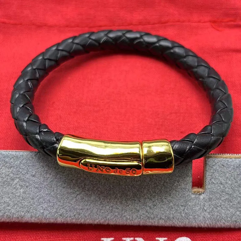 

2023 UNOde50 New Spain Hot Selling High Quality Creative Design Leather Rope Women's Bracelet Romantic Jewelry Gift Bag