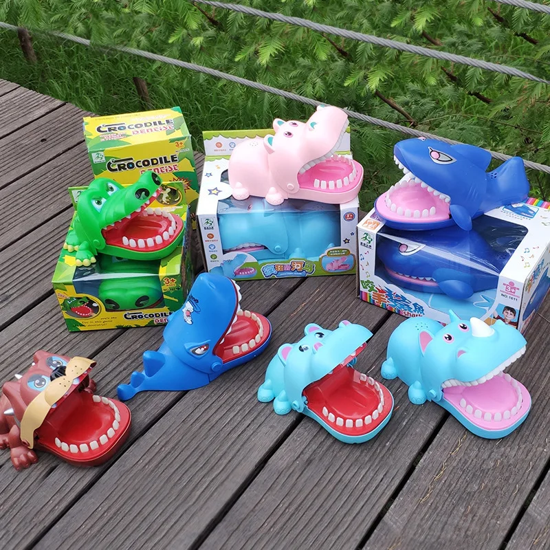 

Large Crocodile Shark Dog Mouth Dentist Bite Finger Game Novelty Jokes Toys For Children Kids Family Funny Trick Play Game Gift